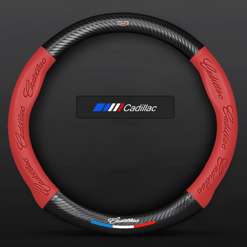 3D Embossed Carbon-Style Steering Wheel Cover — image 42