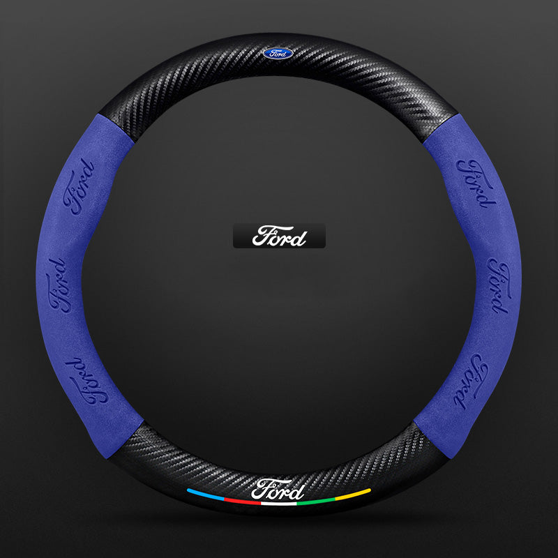 3D Embossed Carbon-Style Steering Wheel Cover — image 46