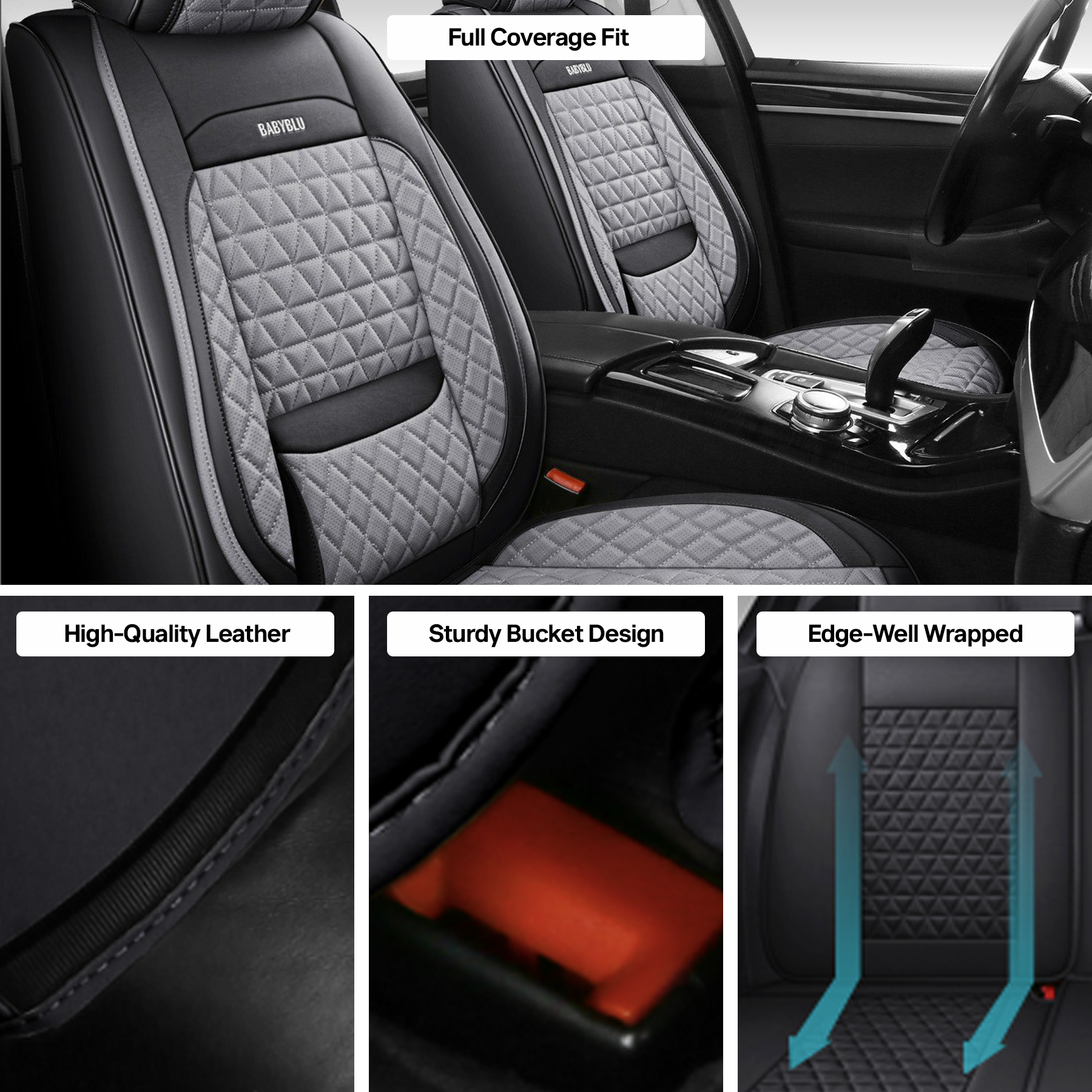 Aplex Breathable Leather-Look Car Seat Covers — image 2