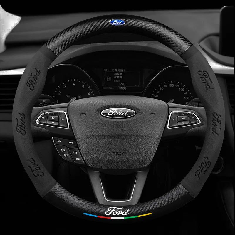 3D Embossed Carbon-Style Steering Wheel Cover — image 10