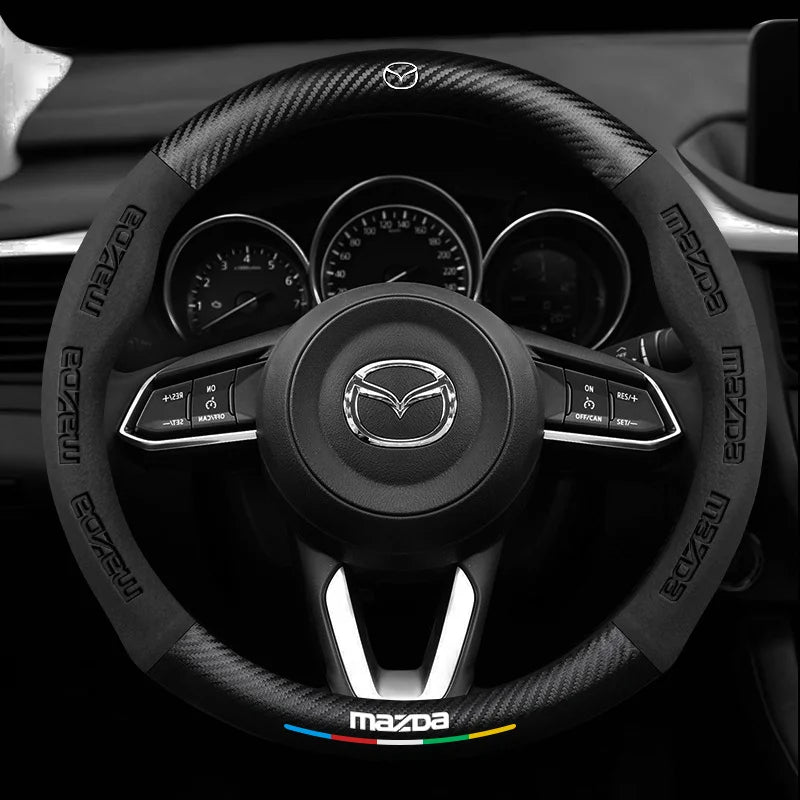 3D Embossed Carbon-Style Steering Wheel Cover — image 16