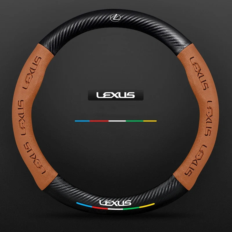 3D Embossed Carbon-Style Steering Wheel Cover — image 92