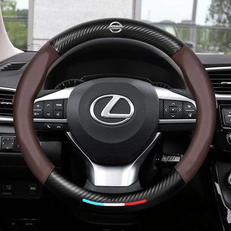 3D Embossed Carbon-Style Steering Wheel Cover — image 99