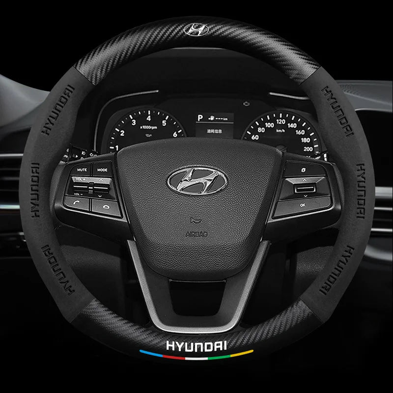 3D Embossed Carbon-Style Steering Wheel Cover — image 13