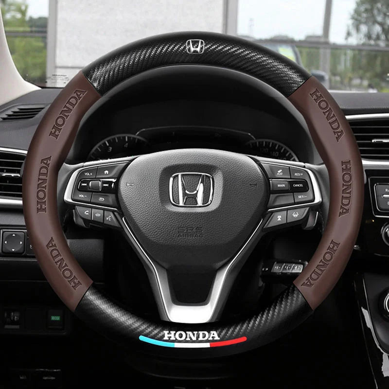 3D Embossed Carbon-Style Steering Wheel Cover — image 48