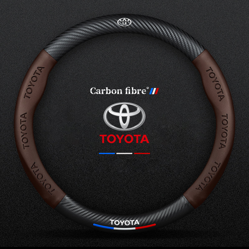 3D Embossed Carbon-Style Steering Wheel Cover — image 22