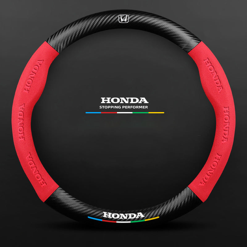3D Embossed Carbon-Style Steering Wheel Cover — image 27