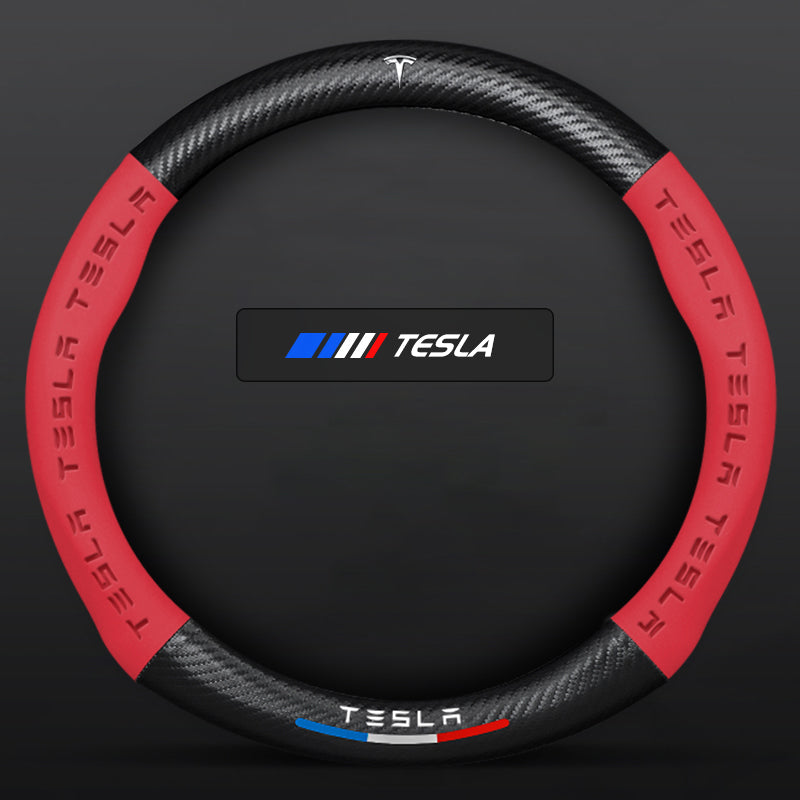 3D Embossed Carbon-Style Steering Wheel Cover — image 32