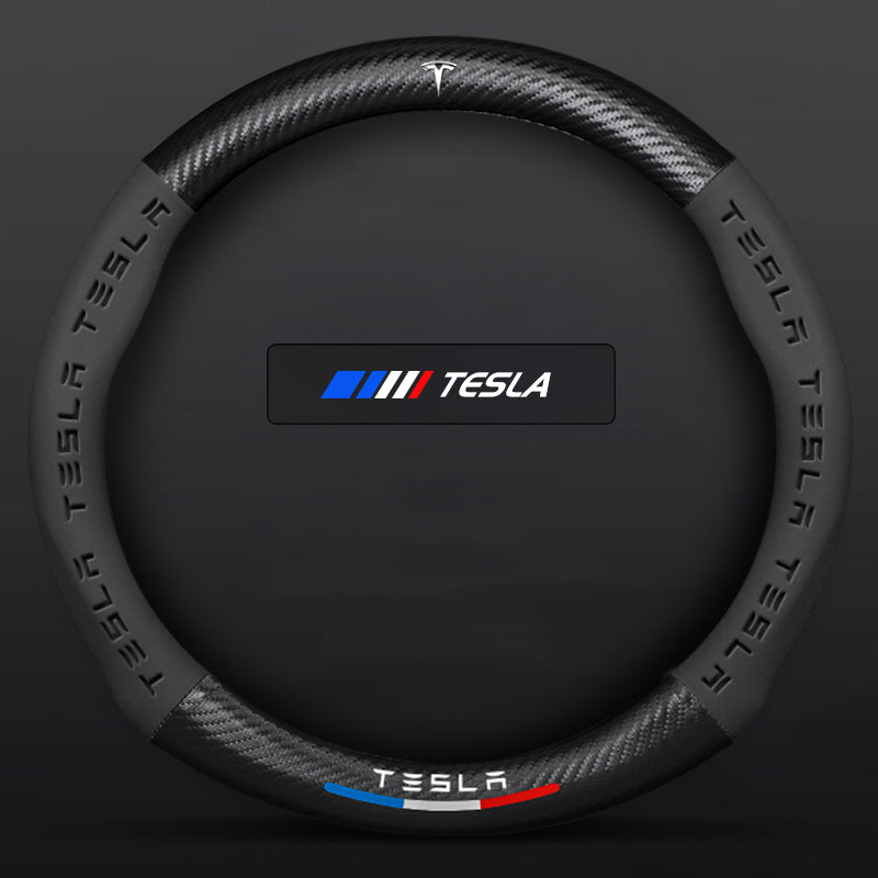 3D Embossed Carbon-Style Steering Wheel Cover — image 33