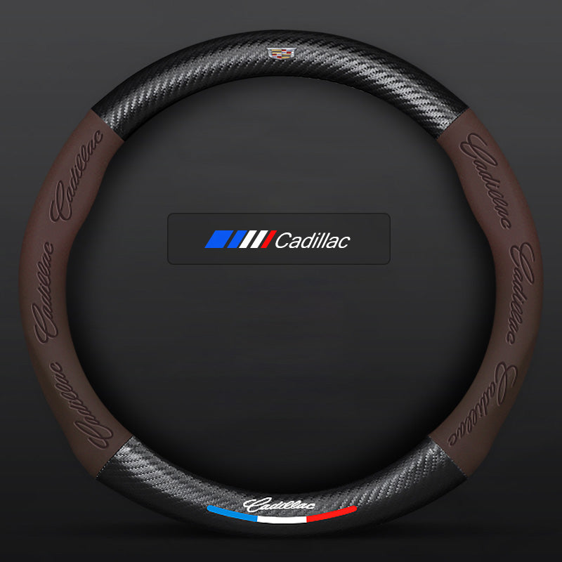 3D Embossed Carbon-Style Steering Wheel Cover — image 43