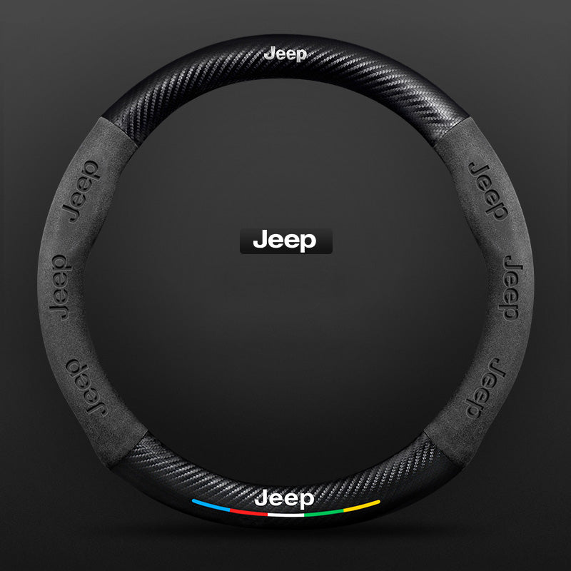 3D Embossed Carbon-Style Steering Wheel Cover — image 38
