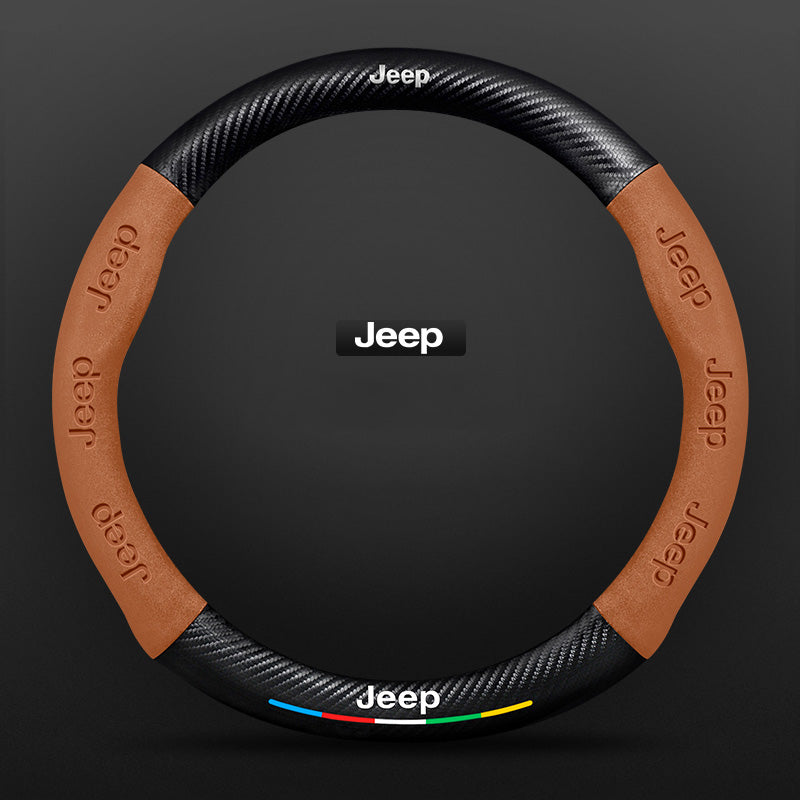 3D Embossed Carbon-Style Steering Wheel Cover — image 40