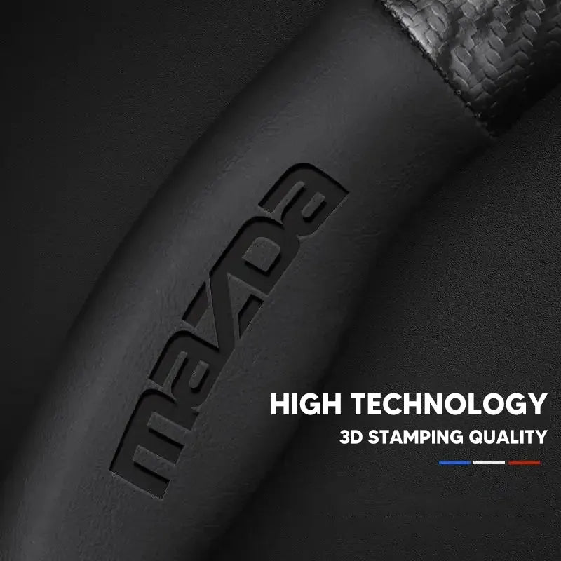 3D Embossed Carbon-Style Steering Wheel Cover — image 6