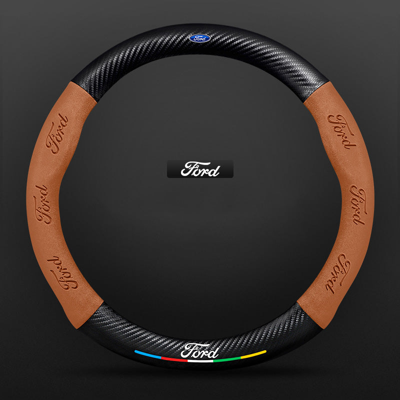3D Embossed Carbon-Style Steering Wheel Cover — image 47