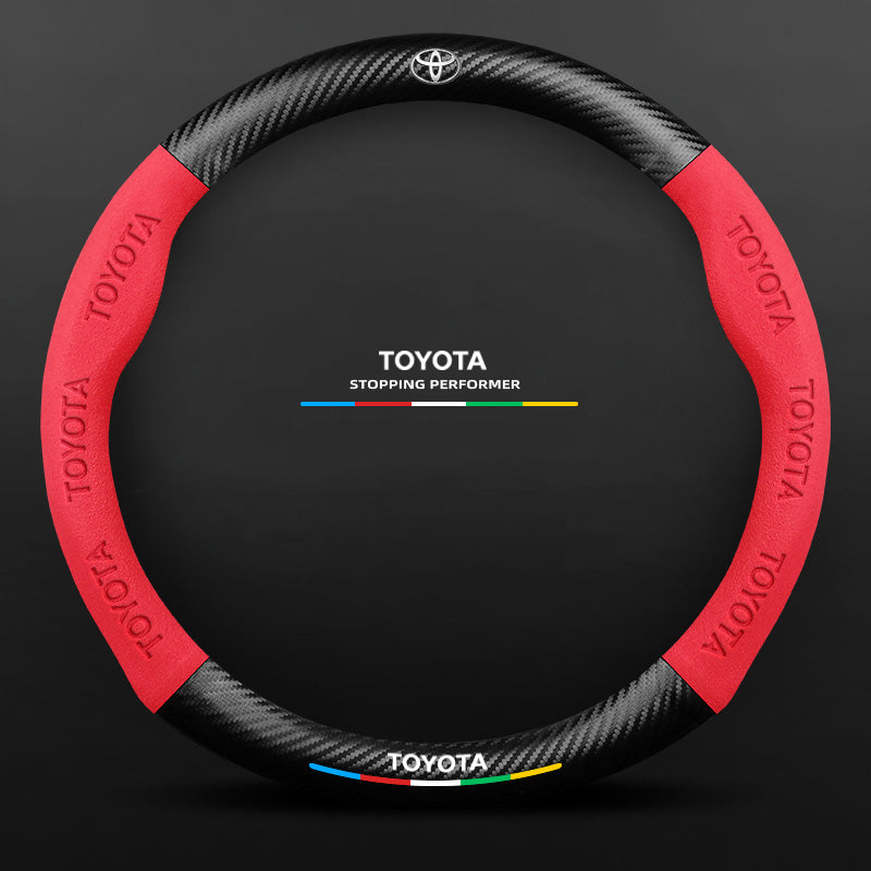 3D Embossed Carbon-Style Steering Wheel Cover — image 54