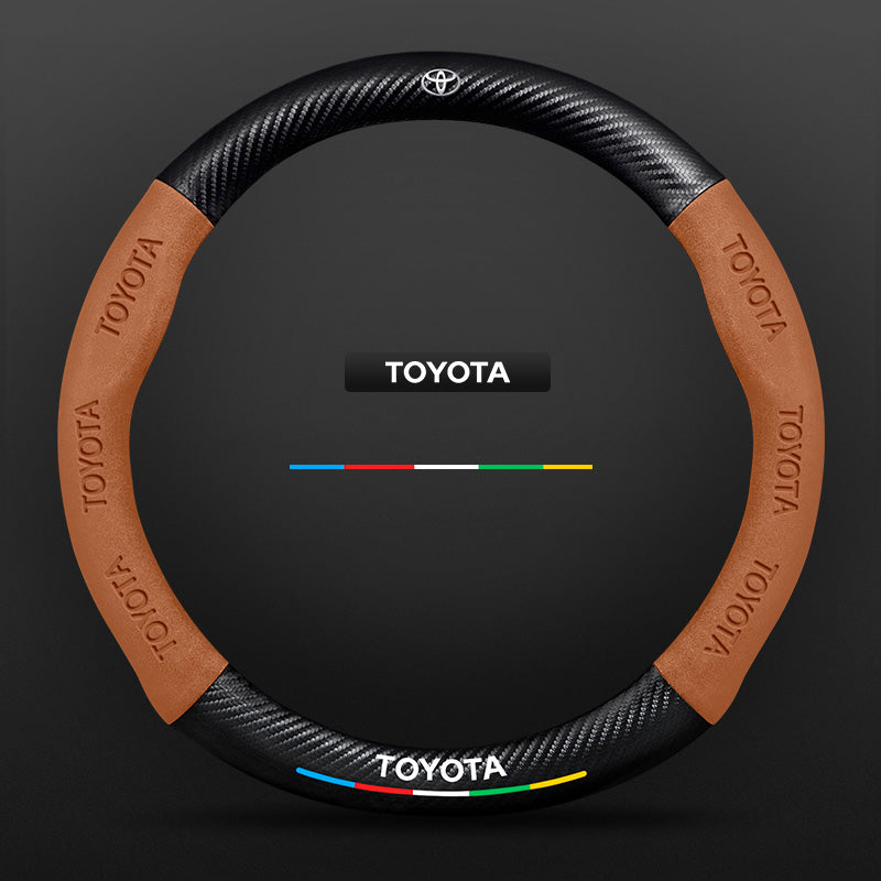 3D Embossed Carbon-Style Steering Wheel Cover — image 55