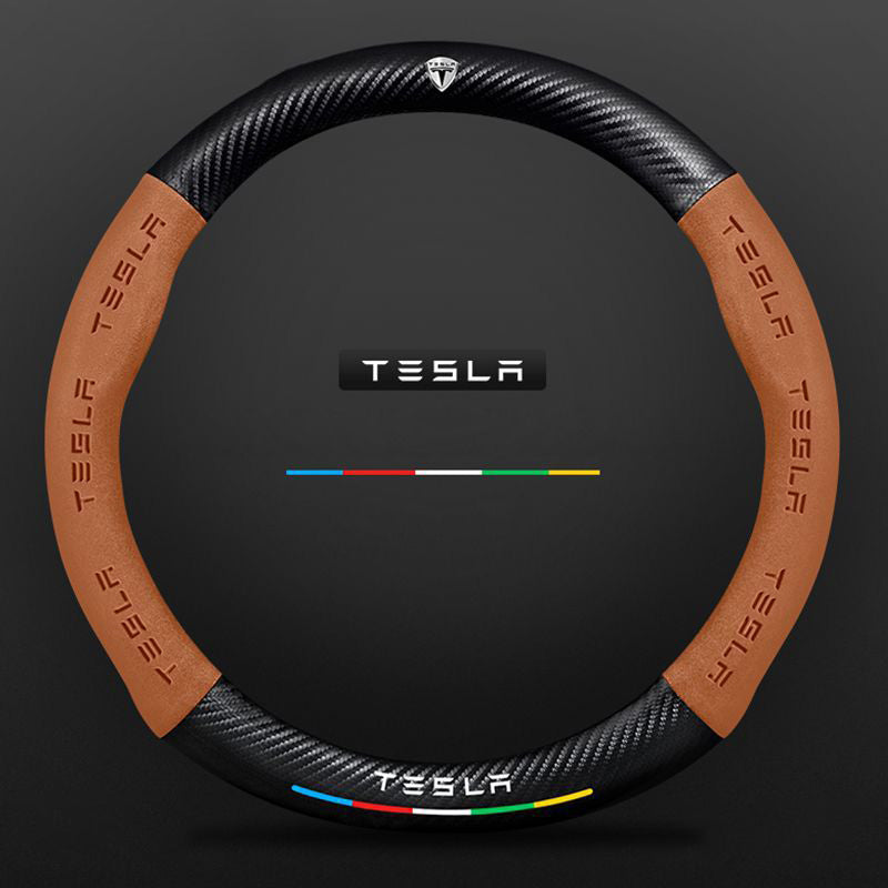 3D Embossed Carbon-Style Steering Wheel Cover — image 62