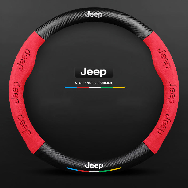 3D Embossed Carbon-Style Steering Wheel Cover — image 68