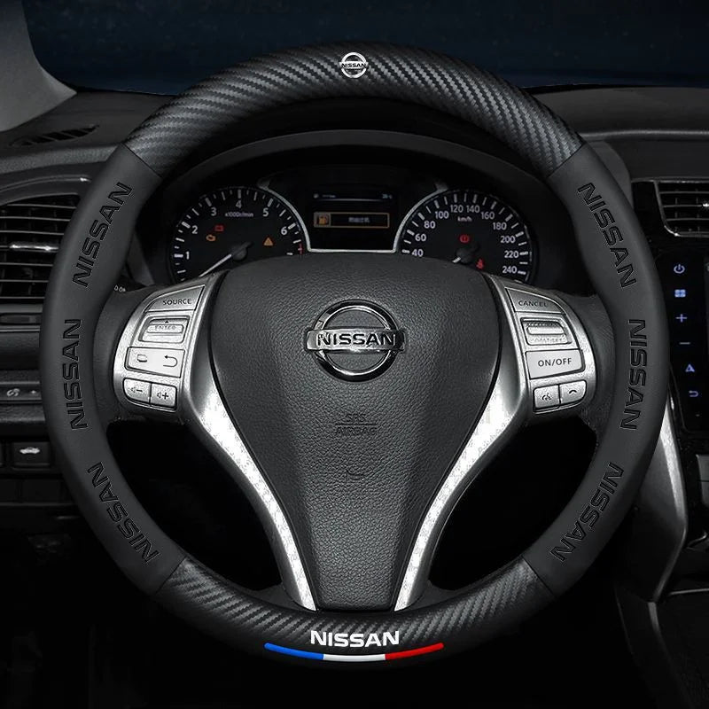 3D Embossed Carbon-Style Steering Wheel Cover — image 11