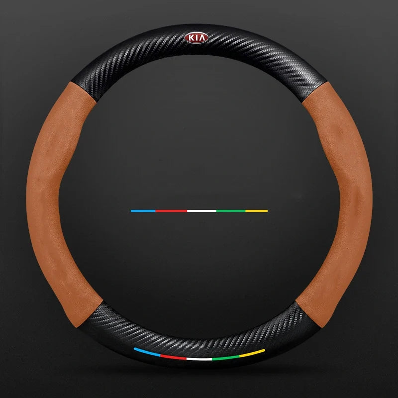 3D Embossed Carbon-Style Steering Wheel Cover — image 83