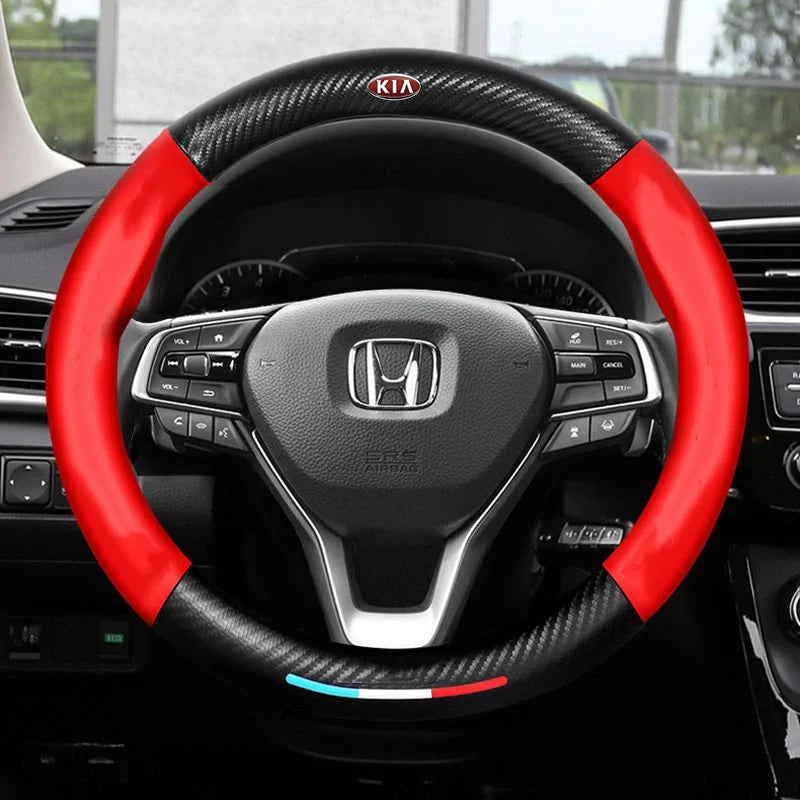 3D Embossed Carbon-Style Steering Wheel Cover — image 85