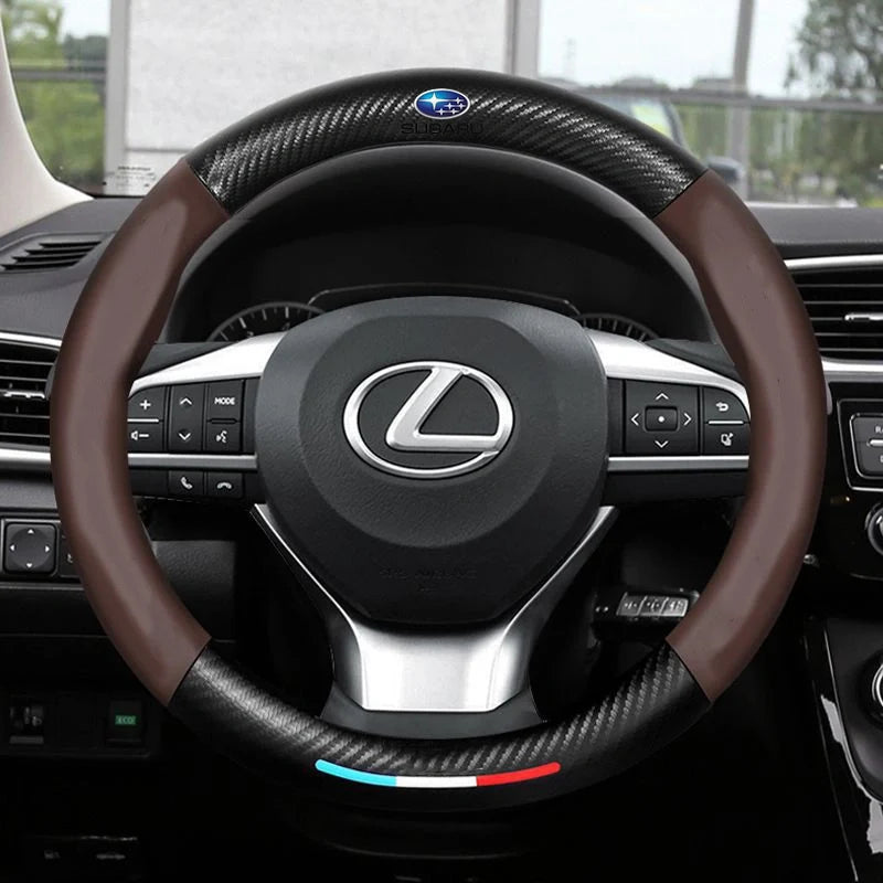 3D Embossed Carbon-Style Steering Wheel Cover — image 105